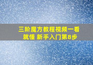 三阶魔方教程视频一看就懂 新手入门第8步